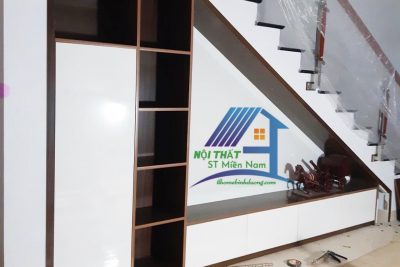 TỦ CẦU THANG+KỆ TRƯNG BÀY + TỦ TIVI 013