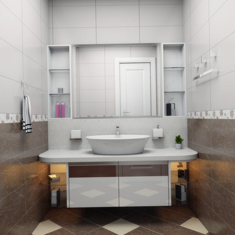 Thi công tủ lavabo nhựa ở Thuận An Bình Dương